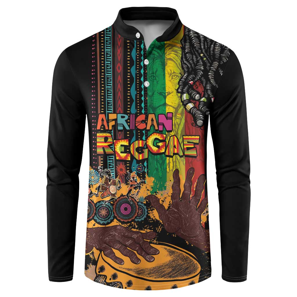 Afro-Caribbean Button Sweatshirt African and Reggae Art Music - Wonder Print Shop