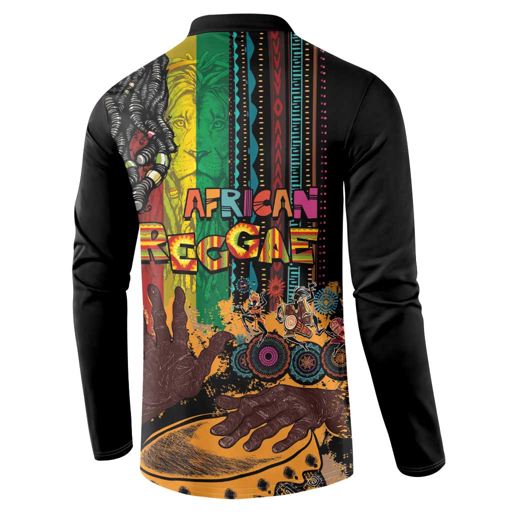 Afro-Caribbean Button Sweatshirt African and Reggae Art Music - Wonder Print Shop