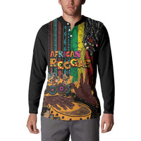 Afro-Caribbean Button Sweatshirt African and Reggae Art Music - Wonder Print Shop