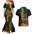 Afro-Caribbean Couples Matching Mermaid Dress and Hawaiian Shirt African and Reggae Art Music - Wonder Print Shop