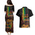 Afro-Caribbean Couples Matching Puletasi and Hawaiian Shirt African and Reggae Art Music - Wonder Print Shop