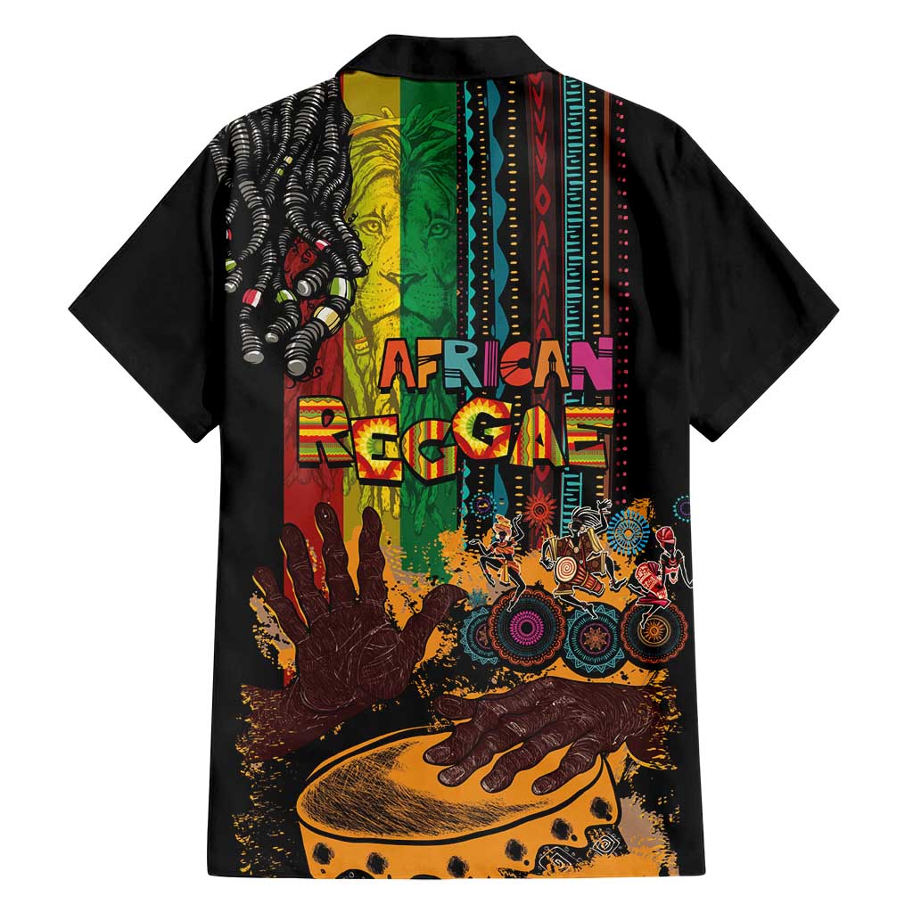 Afro-Caribbean Family Matching Long Sleeve Bodycon Dress and Hawaiian Shirt African and Reggae Art Music - Wonder Print Shop