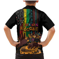 Afro-Caribbean Family Matching Mermaid Dress and Hawaiian Shirt African and Reggae Art Music - Wonder Print Shop