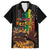 Afro-Caribbean Family Matching Off The Shoulder Long Sleeve Dress and Hawaiian Shirt African and Reggae Art Music - Wonder Print Shop