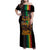 Afro-Caribbean Family Matching Off Shoulder Maxi Dress and Hawaiian Shirt African and Reggae Art Music - Wonder Print Shop
