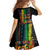 Afro-Caribbean Family Matching Off Shoulder Short Dress and Hawaiian Shirt African and Reggae Art Music - Wonder Print Shop