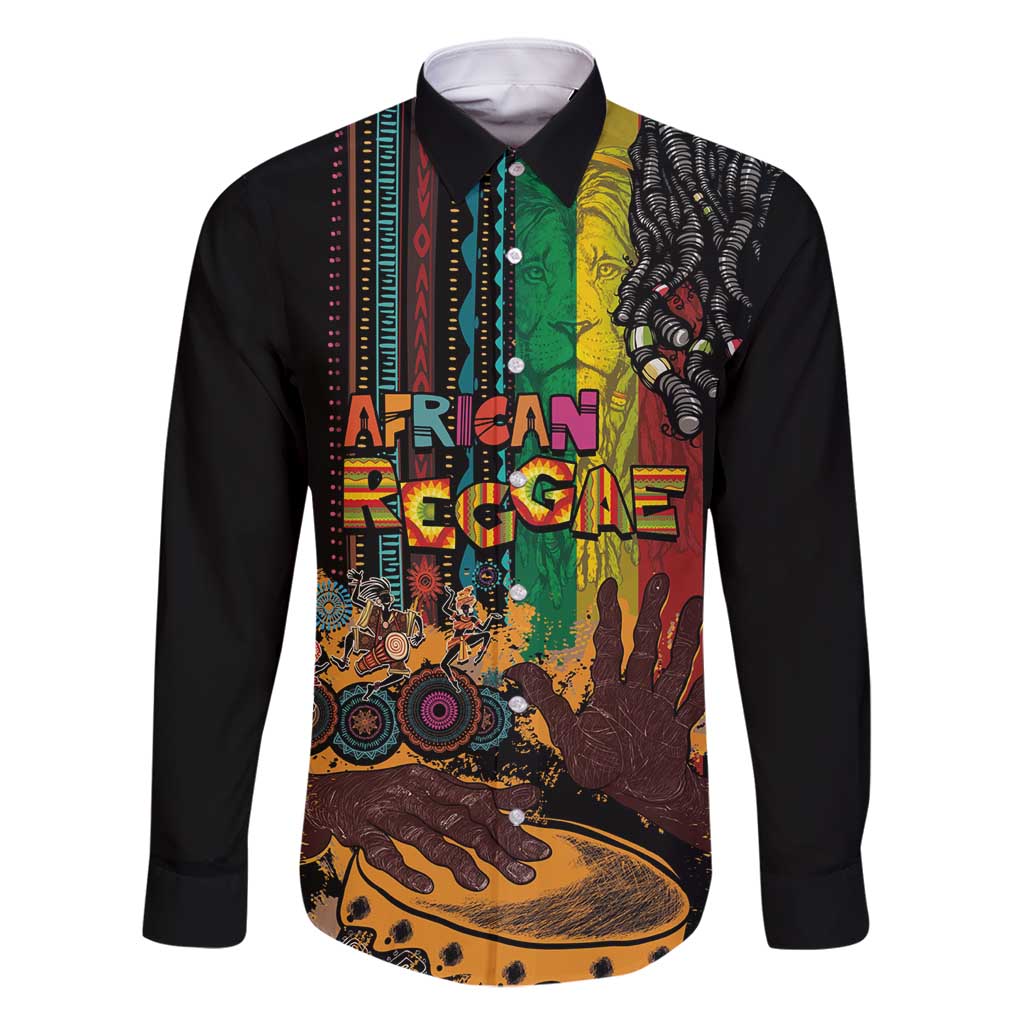 Afro-Caribbean Family Matching Off Shoulder Short Dress and Hawaiian Shirt African and Reggae Art Music - Wonder Print Shop