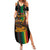 Afro-Caribbean Family Matching Summer Maxi Dress and Hawaiian Shirt African and Reggae Art Music - Wonder Print Shop
