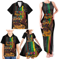 Afro-Caribbean Family Matching Tank Maxi Dress and Hawaiian Shirt African and Reggae Art Music - Wonder Print Shop