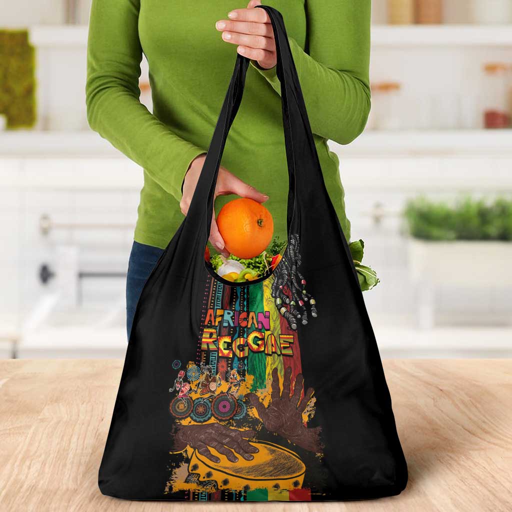 Afro-Caribbean Grocery Bag African and Reggae Art Music - Wonder Print Shop