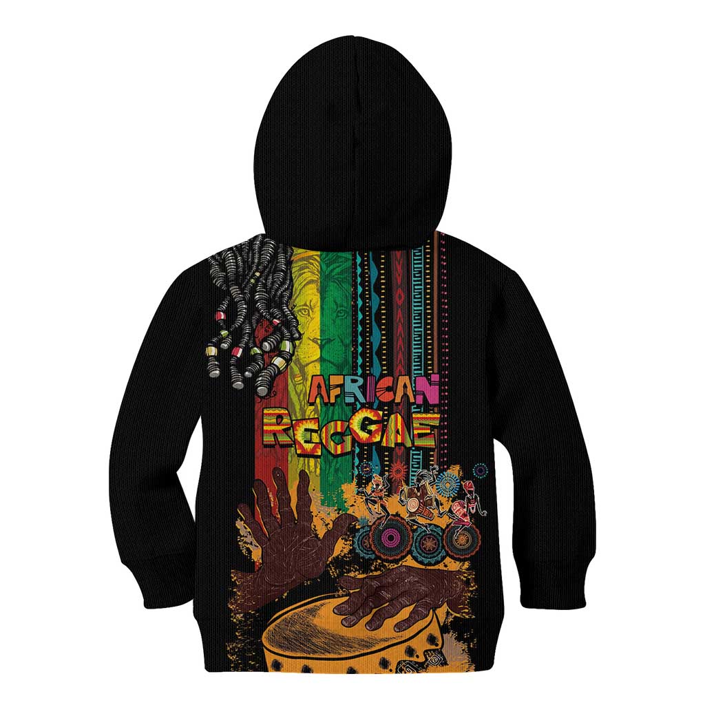 Afro-Caribbean Kid Hoodie African and Reggae Art Music - Wonder Print Shop