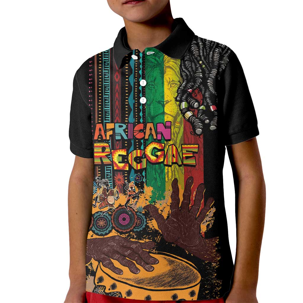 Afro-Caribbean Kid Polo Shirt African and Reggae Art Music - Wonder Print Shop