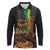 Afro-Caribbean Long Sleeve Polo Shirt African and Reggae Art Music - Wonder Print Shop
