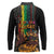 Afro-Caribbean Long Sleeve Polo Shirt African and Reggae Art Music - Wonder Print Shop