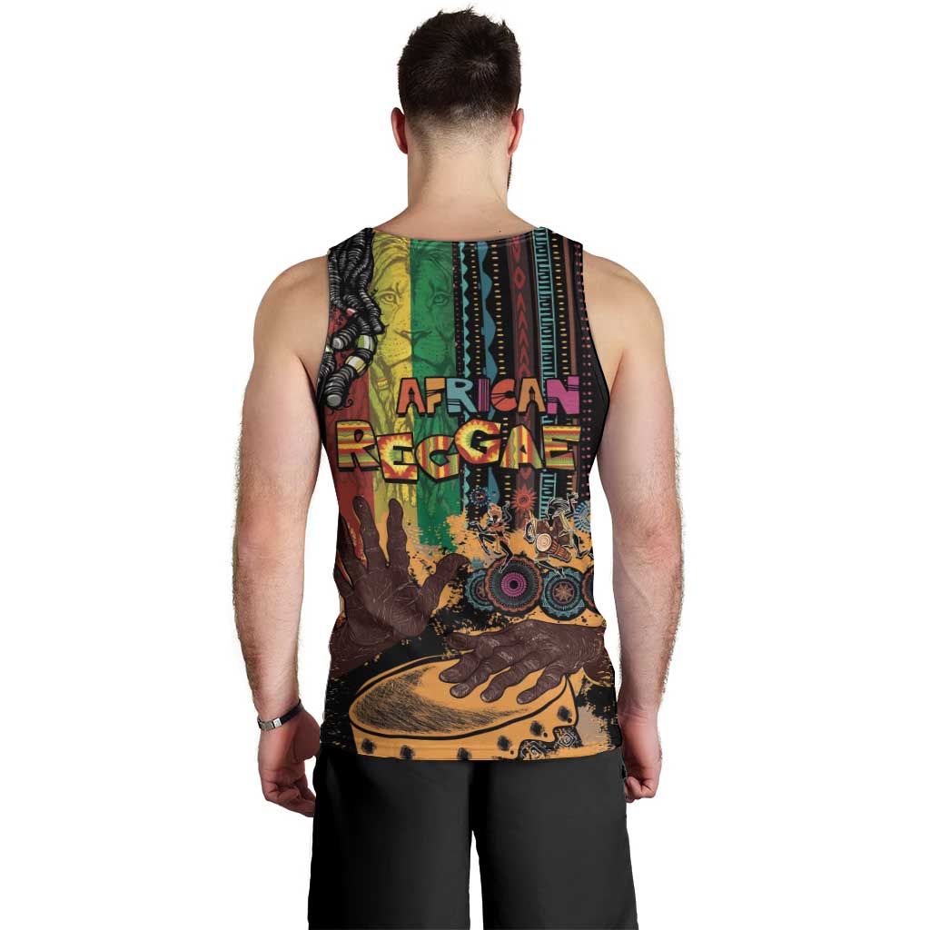 Afro-Caribbean Men Tank Top African and Reggae Art Music - Wonder Print Shop