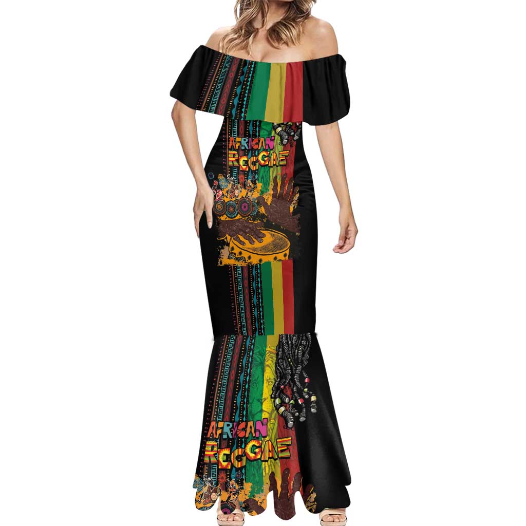 Afro-Caribbean Mermaid Dress African and Reggae Art Music - Wonder Print Shop