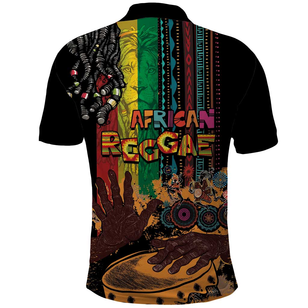 Afro-Caribbean Polo Shirt African and Reggae Art Music - Wonder Print Shop