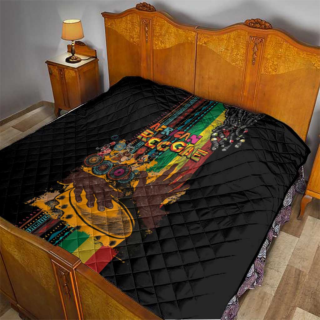 Afro-Caribbean Quilt African and Reggae Art Music - Wonder Print Shop