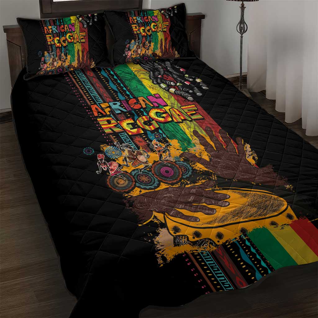 Afro-Caribbean Quilt Bed Set African and Reggae Art Music - Wonder Print Shop