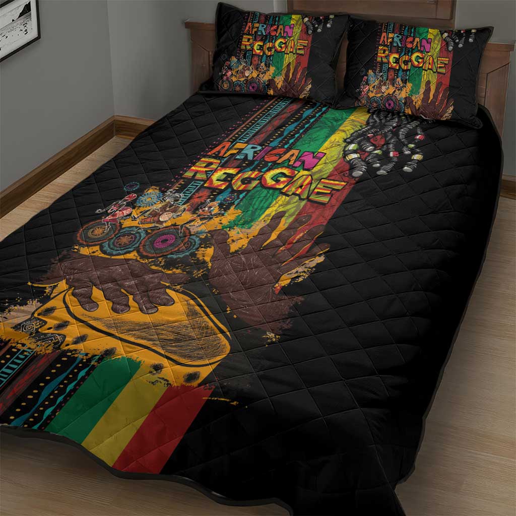 Afro-Caribbean Quilt Bed Set African and Reggae Art Music - Wonder Print Shop