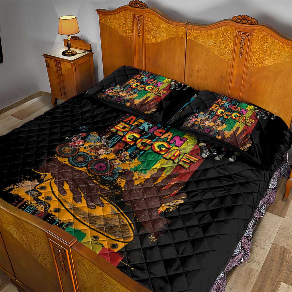 Afro-Caribbean Quilt Bed Set African and Reggae Art Music - Wonder Print Shop