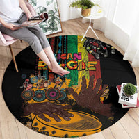 Afro-Caribbean Round Carpet African and Reggae Art Music - Wonder Print Shop