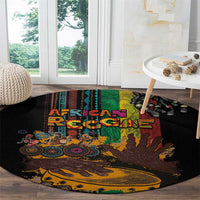 Afro-Caribbean Round Carpet African and Reggae Art Music - Wonder Print Shop
