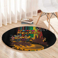Afro-Caribbean Round Carpet African and Reggae Art Music - Wonder Print Shop
