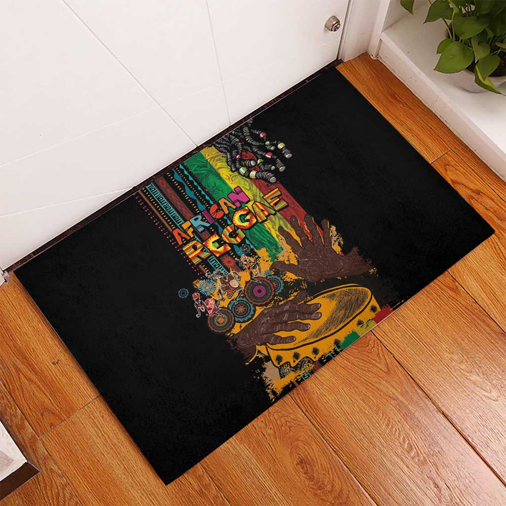 Afro-Caribbean Rubber Doormat African and Reggae Art Music - Wonder Print Shop