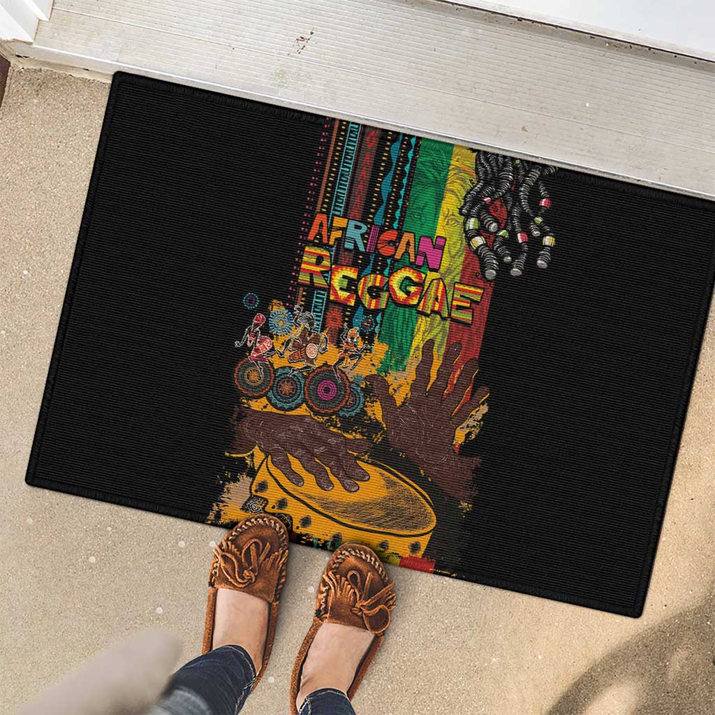 Afro-Caribbean Rubber Doormat African and Reggae Art Music - Wonder Print Shop