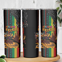 Afro-Caribbean Skinny Tumbler African and Reggae Art Music - Wonder Print Shop