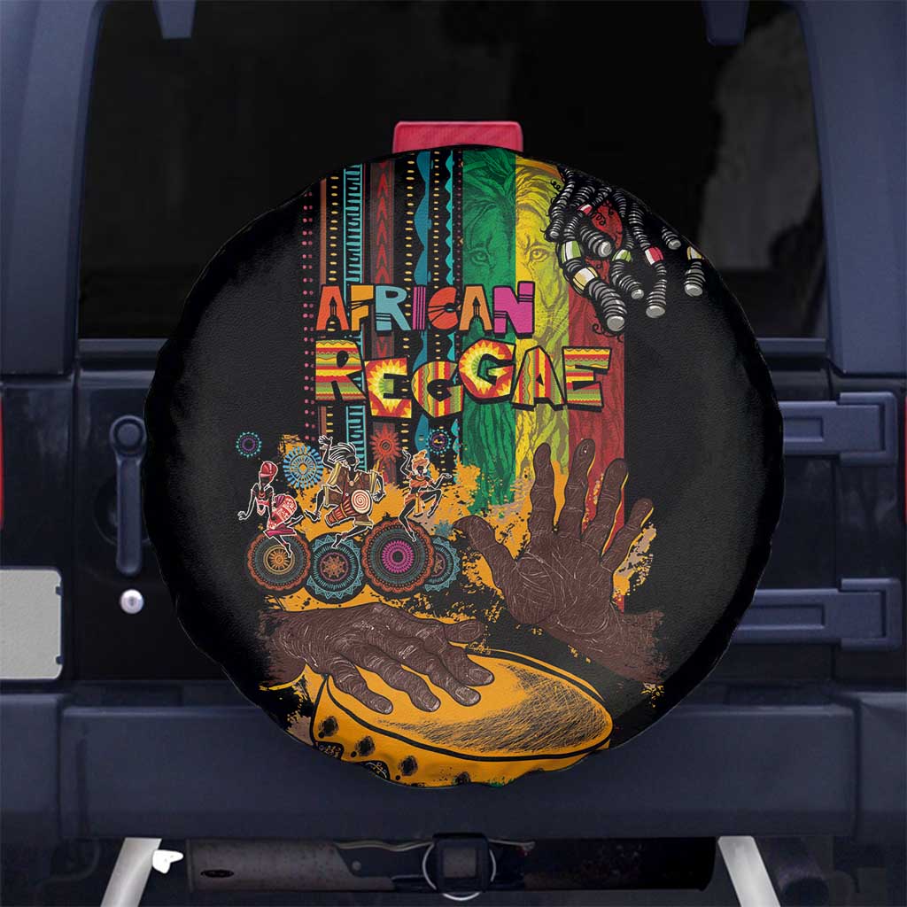 Afro-Caribbean Spare Tire Cover African and Reggae Art Music - Wonder Print Shop