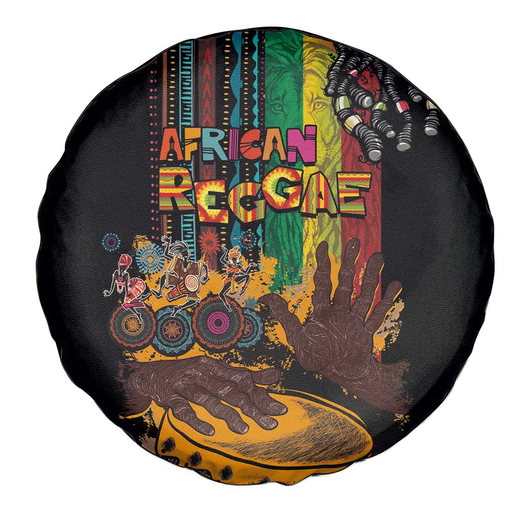 Afro-Caribbean Spare Tire Cover African and Reggae Art Music - Wonder Print Shop