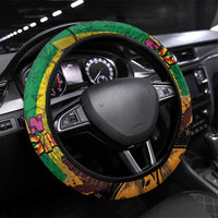 Afro-Caribbean Steering Wheel Cover African and Reggae Art Music - Wonder Print Shop