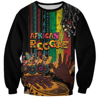 Afro-Caribbean Sweatshirt African and Reggae Art Music - Wonder Print Shop