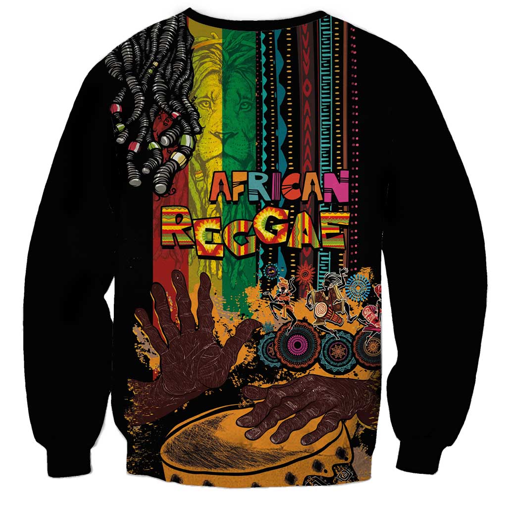 Afro-Caribbean Sweatshirt African and Reggae Art Music - Wonder Print Shop
