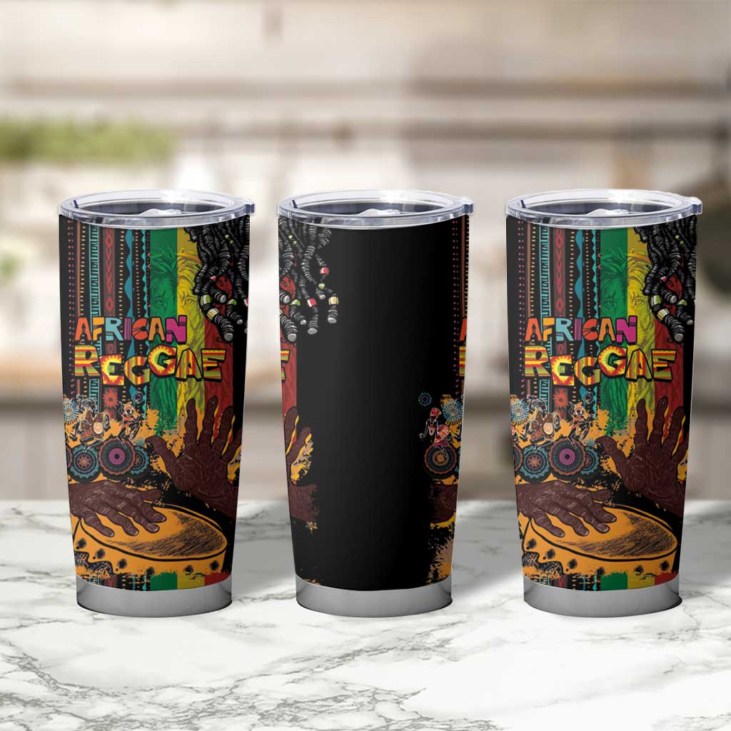 Afro-Caribbean Tumbler Cup African and Reggae Art Music - Wonder Print Shop