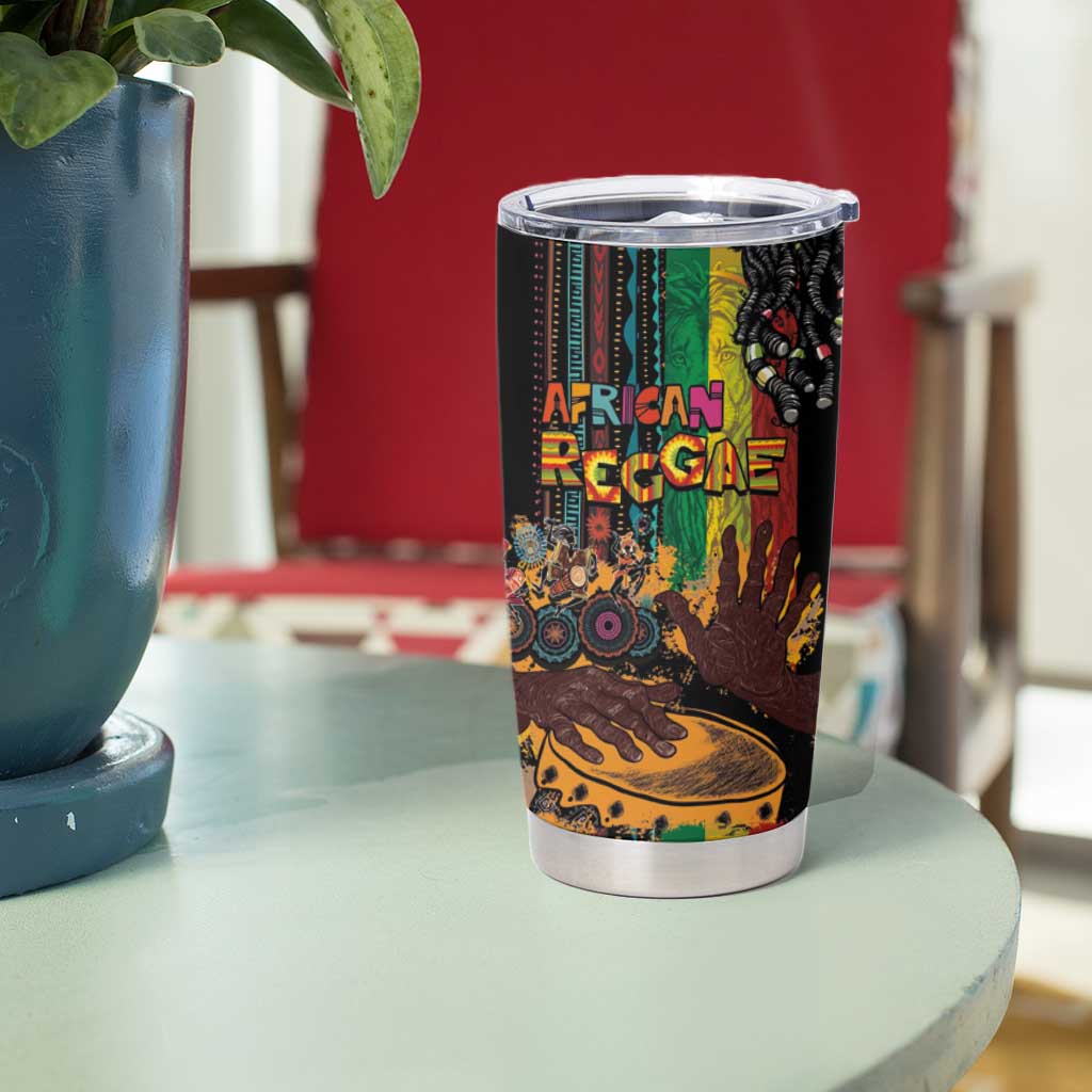 Afro-Caribbean Tumbler Cup African and Reggae Art Music - Wonder Print Shop