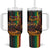 Afro-Caribbean Tumbler With Handle African and Reggae Art Music - Wonder Print Shop