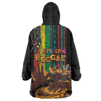 Afro-Caribbean Wearable Blanket Hoodie African and Reggae Art Music - Wonder Print Shop