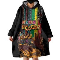 Afro-Caribbean Wearable Blanket Hoodie African and Reggae Art Music - Wonder Print Shop