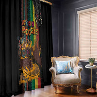 Afro-Caribbean Window Curtain African and Reggae Art Music - Wonder Print Shop