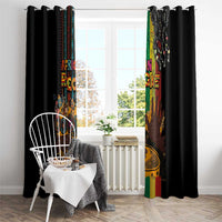 Afro-Caribbean Window Curtain African and Reggae Art Music - Wonder Print Shop