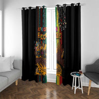 Afro-Caribbean Window Curtain African and Reggae Art Music - Wonder Print Shop