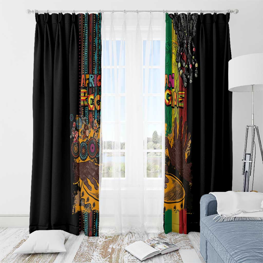 Afro-Caribbean Window Curtain African and Reggae Art Music - Wonder Print Shop