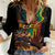 Afro-Caribbean Women Casual Shirt African and Reggae Art Music - Wonder Print Shop