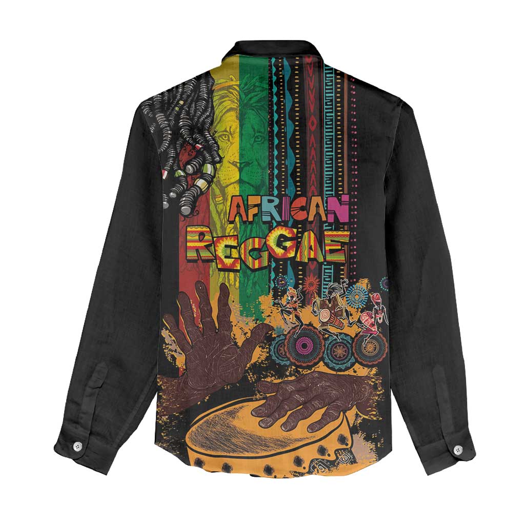 Afro-Caribbean Women Casual Shirt African and Reggae Art Music - Wonder Print Shop