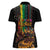 Afro-Caribbean Women Polo Shirt African and Reggae Art Music - Wonder Print Shop