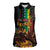 Afro-Caribbean Women Sleeveless Polo Shirt African and Reggae Art Music - Wonder Print Shop