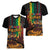 Afro-Caribbean Women V-Neck T-Shirt African and Reggae Art Music - Wonder Print Shop